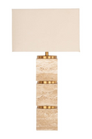 Beige Travertine Base Table Lamp | Richmond Interiors Jaella | Oroatrade.com