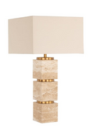 Beige Travertine Base Table Lamp | Richmond Interiors Jaella | Oroatrade.com