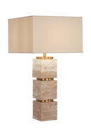 Beige Travertine Base Table Lamp | Richmond Interiors Jaella | Oroatrade.com