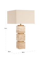 Beige Travertine Base Table Lamp | Richmond Interiors Jaella | Oroatrade.com