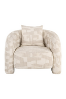 Beige Abstract Print Lounge Chair | Richmond Interiors Tuscany | Oroatrade.com