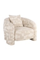 Beige Abstract Print Lounge Chair | Richmond Interiors Tuscany | Oroatrade.com