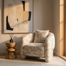 Beige Abstract Print Lounge Chair | Richmond Interiors Tuscany