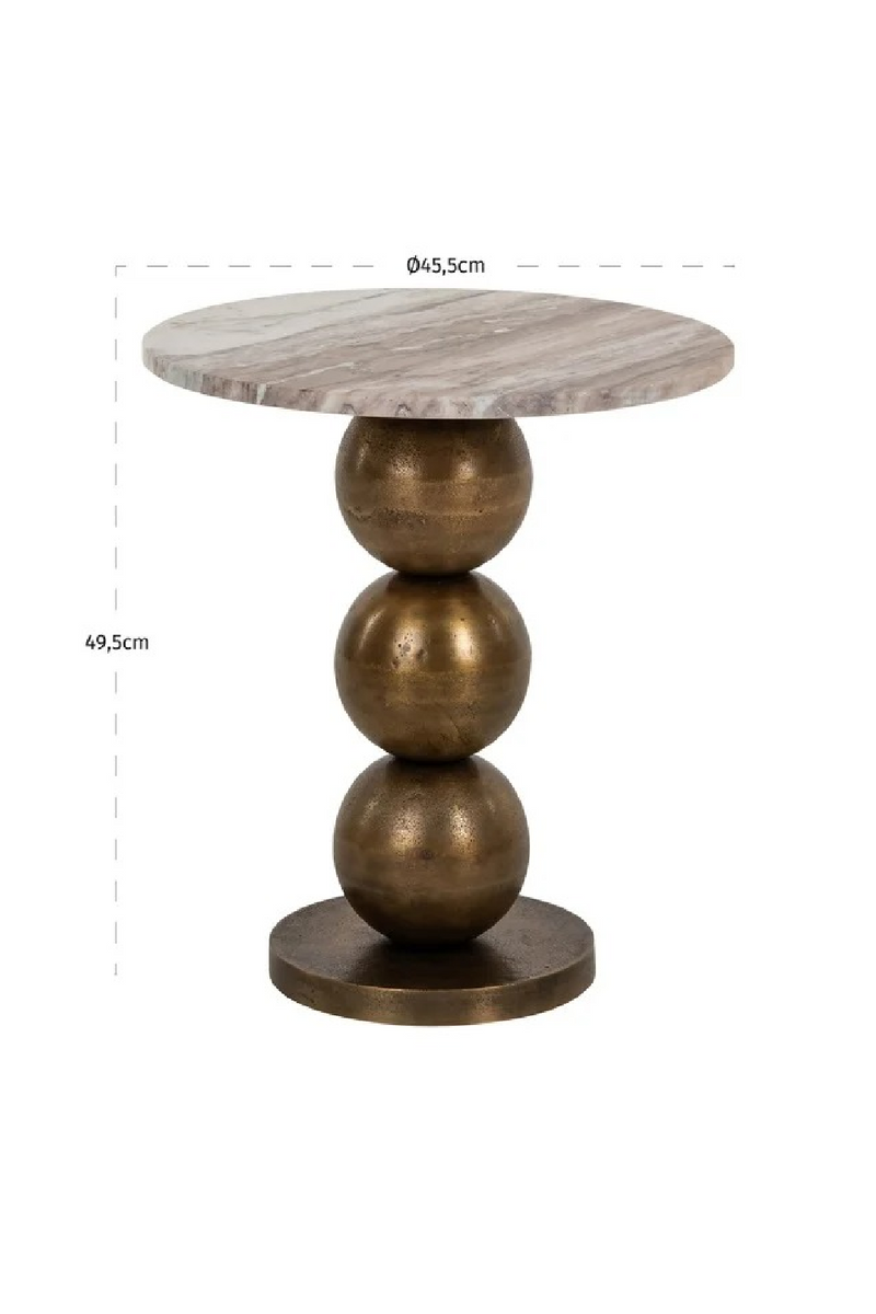 Beige Marble End Table | Richmond Interiors Barley | Oroatrade.com