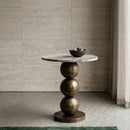 Beige Marble End Table | Richmond Interiors Barley