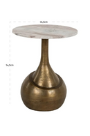 Brushed Gold Base End Table | Richmond Interiors Sia | Oroatrade.com