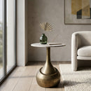 Brushed Gold Base End Table | Richmond Interiors Sia