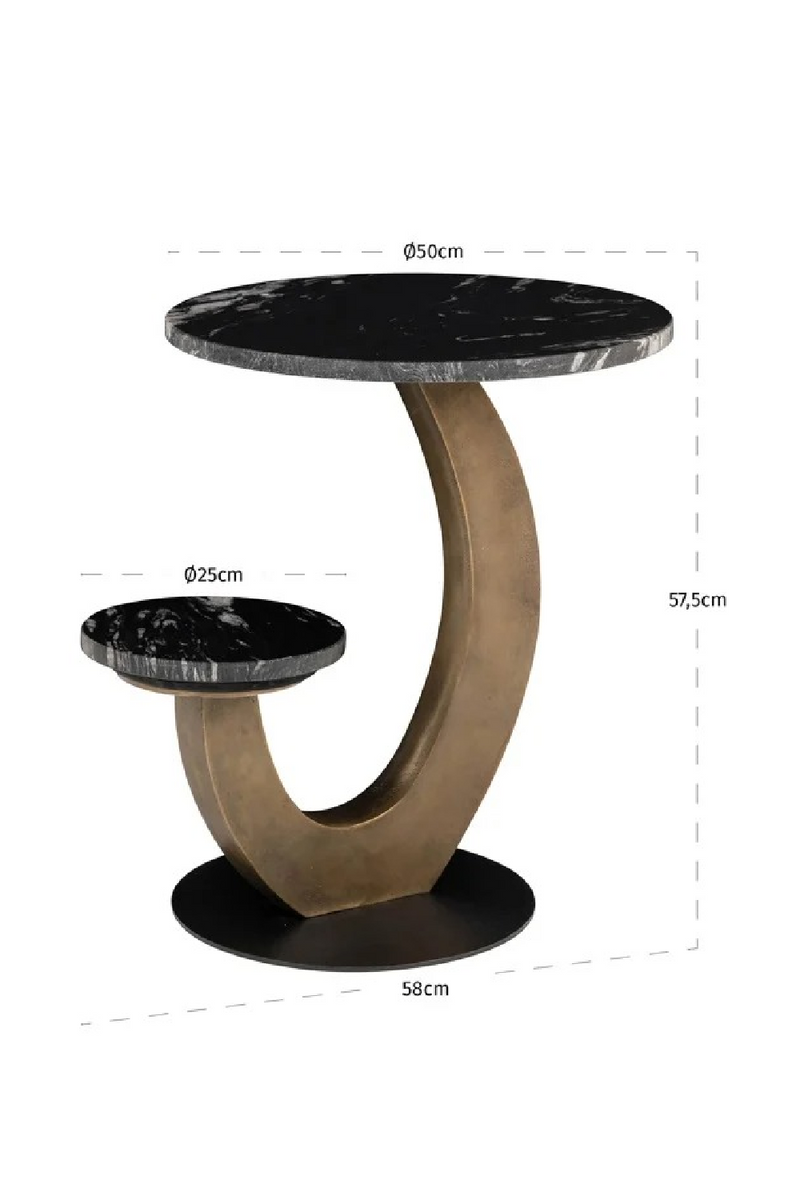 Black Marble Tops End Table | OROA Tibby | Oroatrade.com
