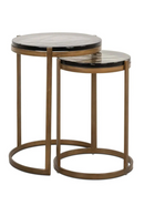 Gold Framed Nested Side Tables (2) | Richmond Interiors Cleo | Oroatrade.com