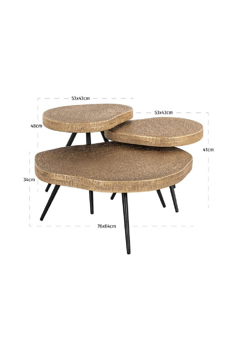 Bronze Organic Coffee Table Set (3) | OROA Symba | Oroatrade.com