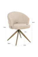 Cream Upholstered Swivel Chair | Richmond Interiors Zendaya | Oroatrade.com