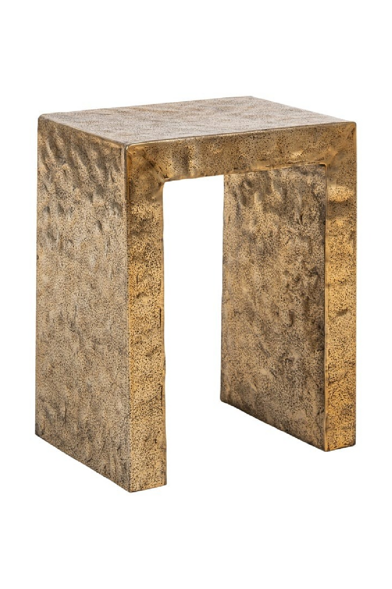 Gold Aluminum End Table | Richmond Interiors Novan | Oroatrade.com