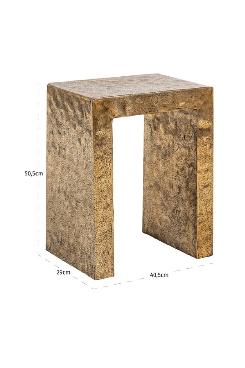 Gold Aluminum End Table | Richmond Interiors Novan | Oroatrade.com