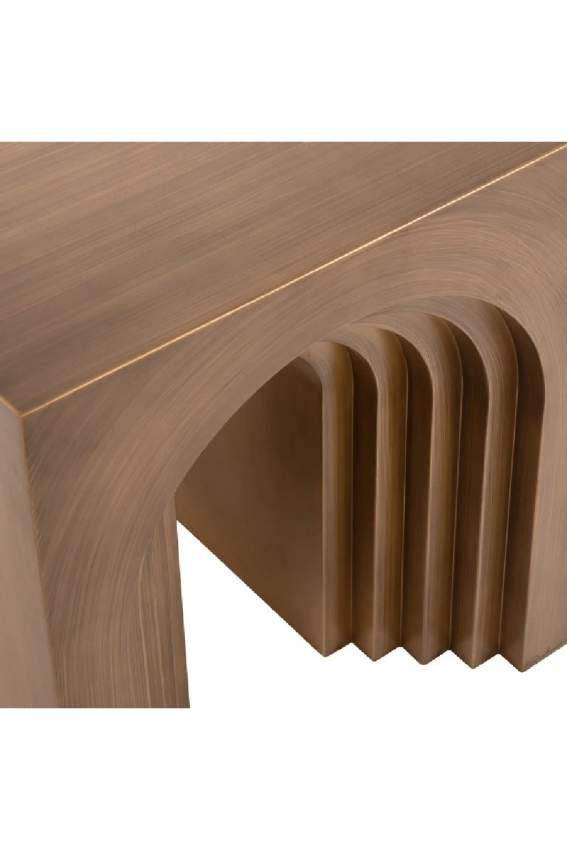 Arched Brushed Gold End Table | Richmond Interiors Vevey | Oroatrade.com