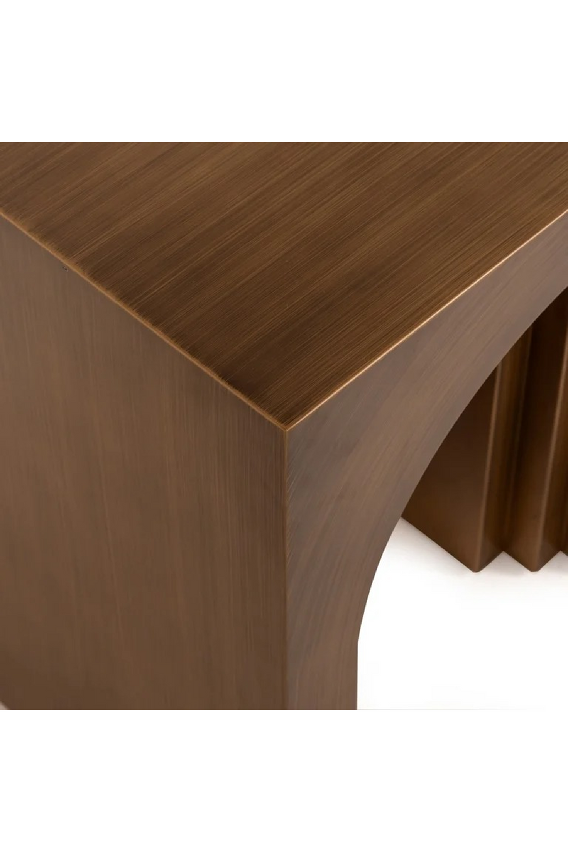 Arched Brushed Gold End Table | Richmond Interiors Vevey | Oroatrade.com