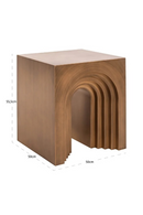 Arched Brushed Gold End Table | Richmond Interiors Vevey | Oroatrade.com