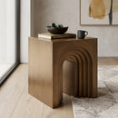 Arched Brushed Gold End Table | Richmond Interiors Vevey