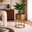 Brushed Gold Planter | Richmond Interiors Chadd