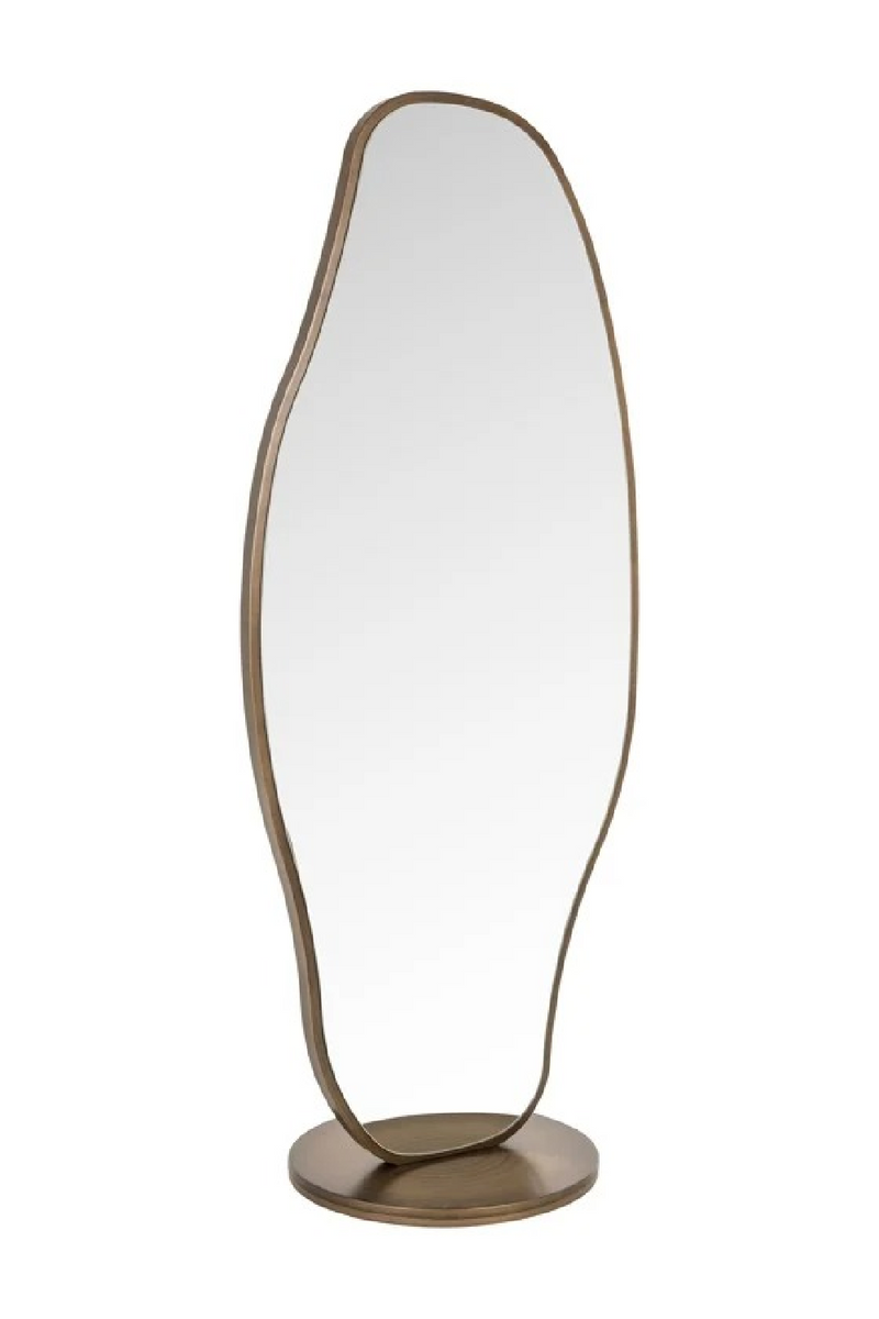 Brushed Gold Organic-Shaped Mirror | Richmond Interiors Jalyce | Oroatrade.com