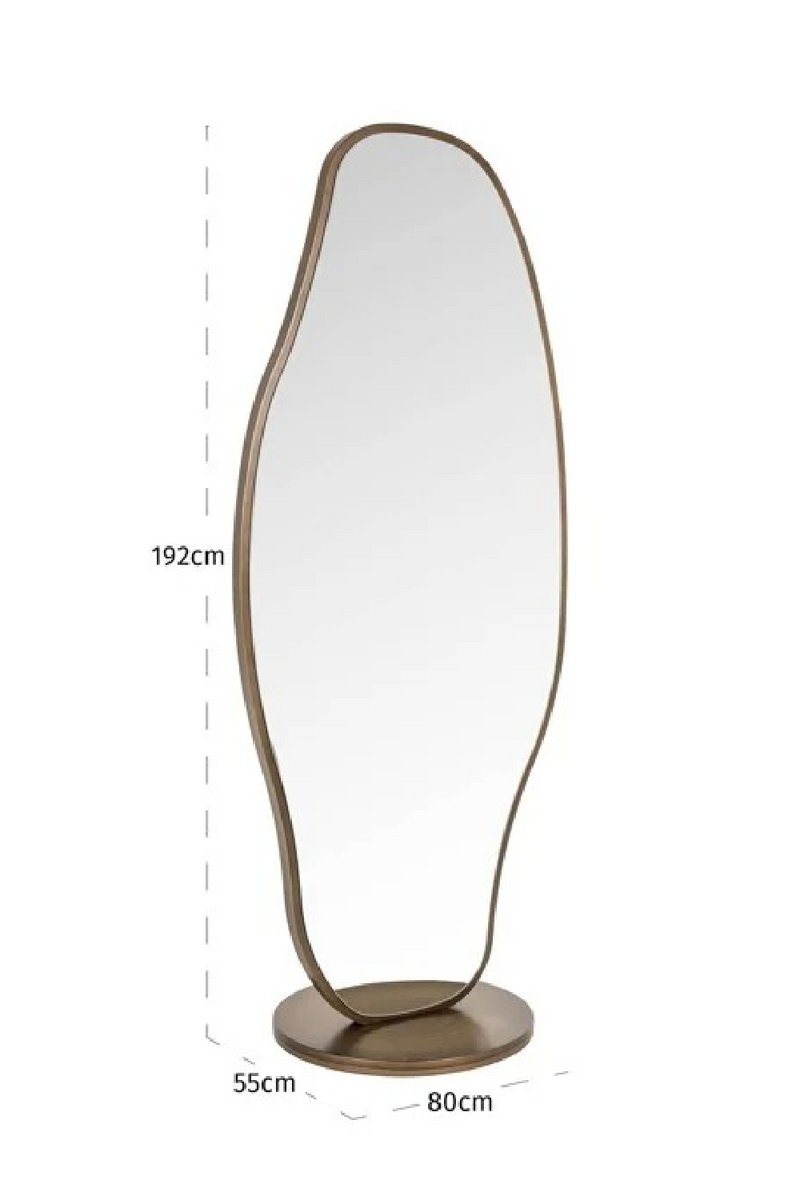 Brushed Gold Organic-Shaped Mirror | Richmond Interiors Jalyce | Oroatrade.com