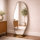 Brushed Gold Organic-Shaped Mirror | Richmond Interiors Jalyce