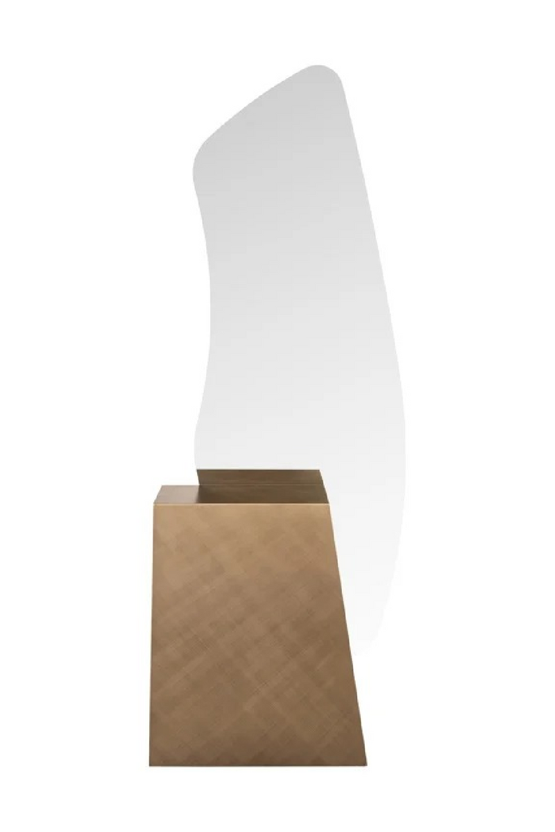 Brushed Gold Base Mirror | Richmond Interiors Mayla | Oroatrade.com