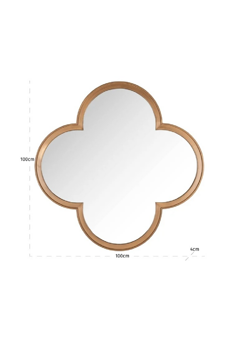 Clover-Shaped Gold Mirror | Richmond Interiors Lowen | Oroatrade.com