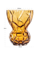 Faceted Amber Glass Vase | Richmond Interiors Mason | Oroatrade.com