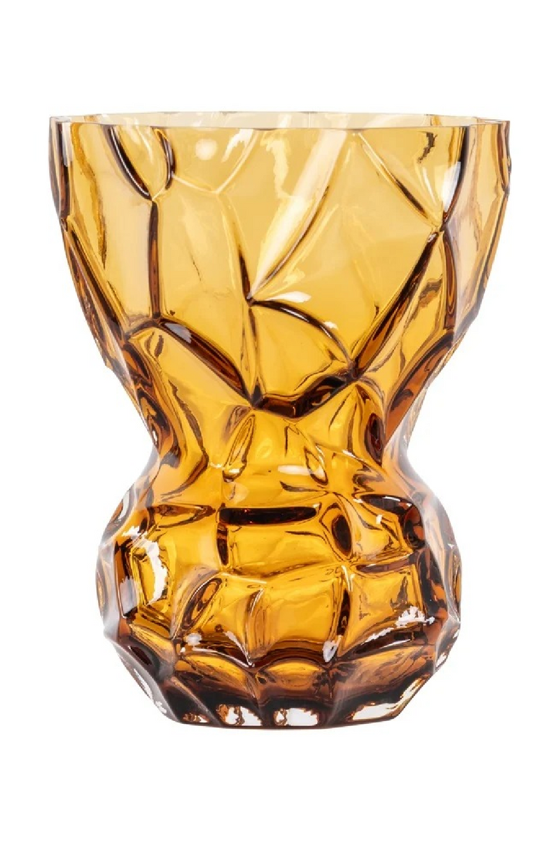 Faceted Amber Glass Vase | Richmond Interiors Mason | Oroatrade.com