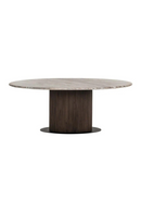 Brown Marble Oval Dining Table | Richmond Interiors Rasford | Oroatrade.com
