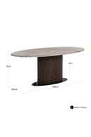 Brown Marble Oval Dining Table | Richmond Interiors Rasford | Oroatrade.com