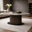 Brown Marble Oval Dining Table | Richmond Interiors Rasford