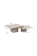 Square Marble Coffee Table Set (2) | Richmond Interiors Rashford | Oroatrade.com