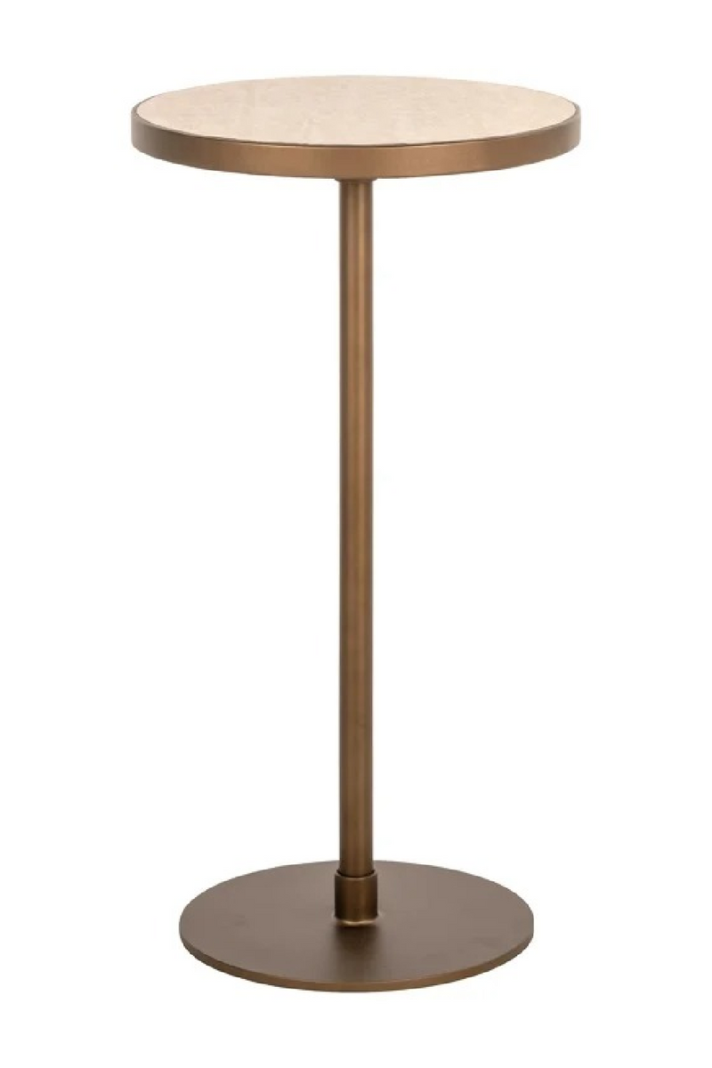 Beige Porcelain Pedestal End Table | Richmond Interiors Selly | Oroatrade.com