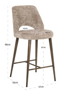 Beige Cut-Out Counter Stool | Richmond Interiors Delphine | Oroatrade.com