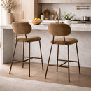 Brown Fabric Counter Stools (2) | Richmond Interiors Xenia