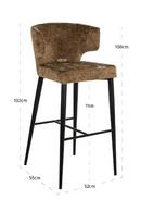 Curved Back Bar Stool | Richmond Interiors Taylor