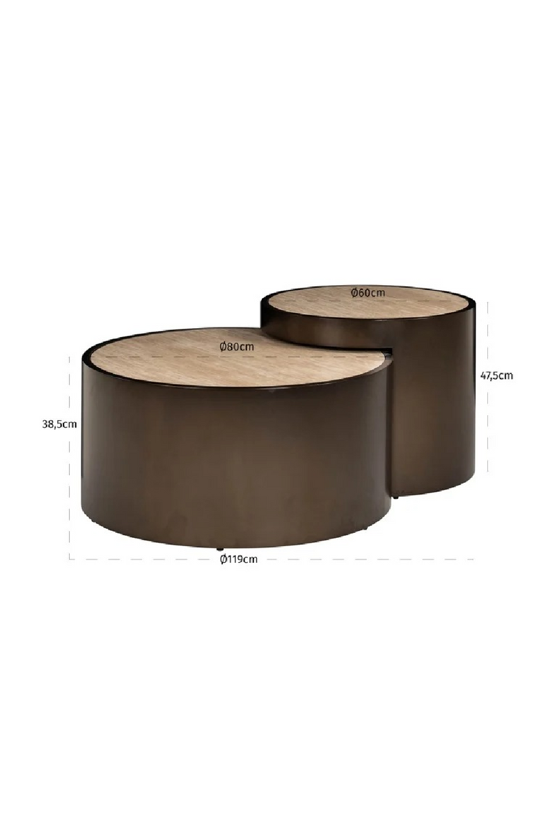 Steel Framed Nested Coffee Tables (2) | OROA Ronson | Oroatrade.com