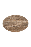 Oval Brown Travertine End Table | Richmond Interiors Arosa | Oroatrade.com
