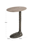Oval Brown Travertine End Table | Richmond Interiors Arosa | Oroatrade.com