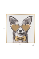 Bespectacled Dog Wall Art | Richmond Interiors Bodhy | Oroatrade.com