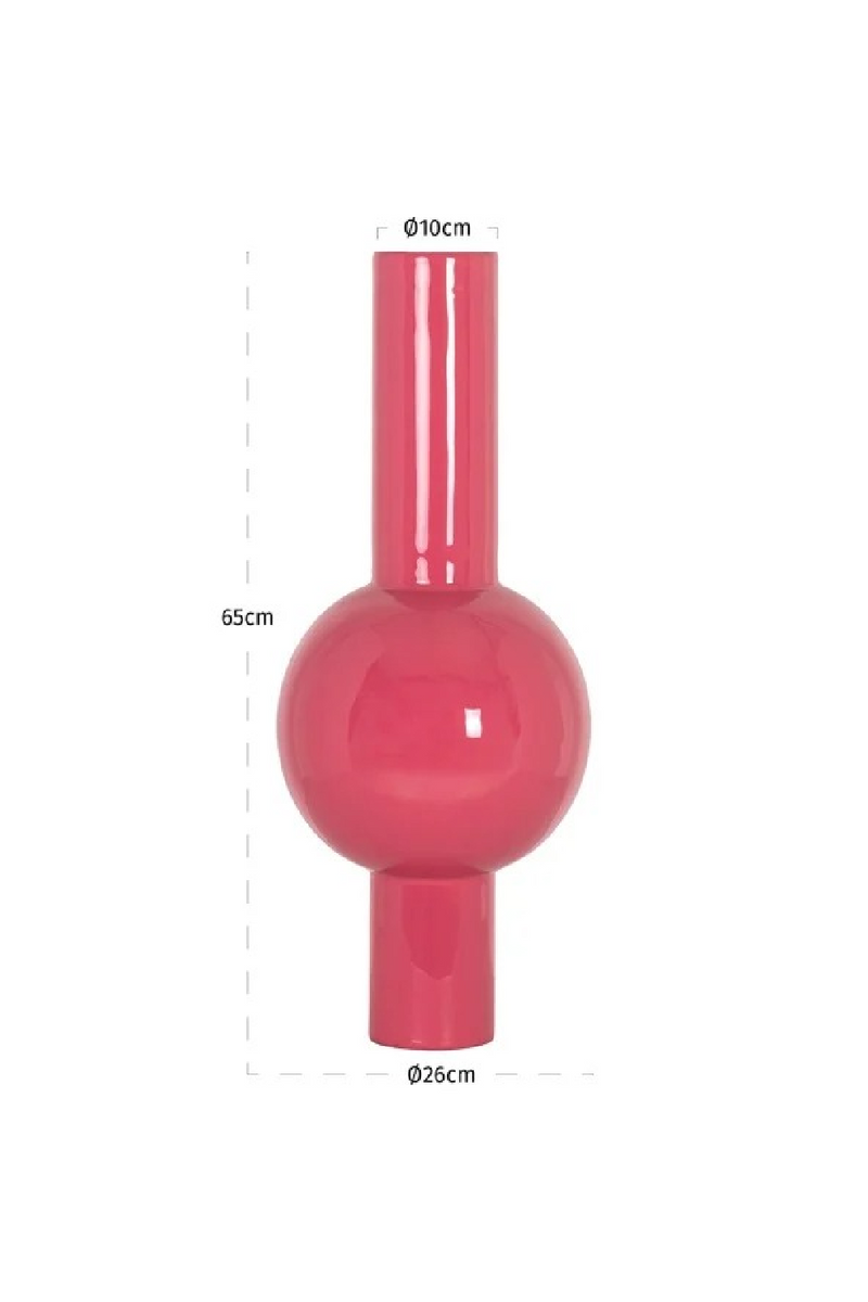 Pink Tubular Enamel Vase | Richmond Interiors Noura | Oroatrade.com