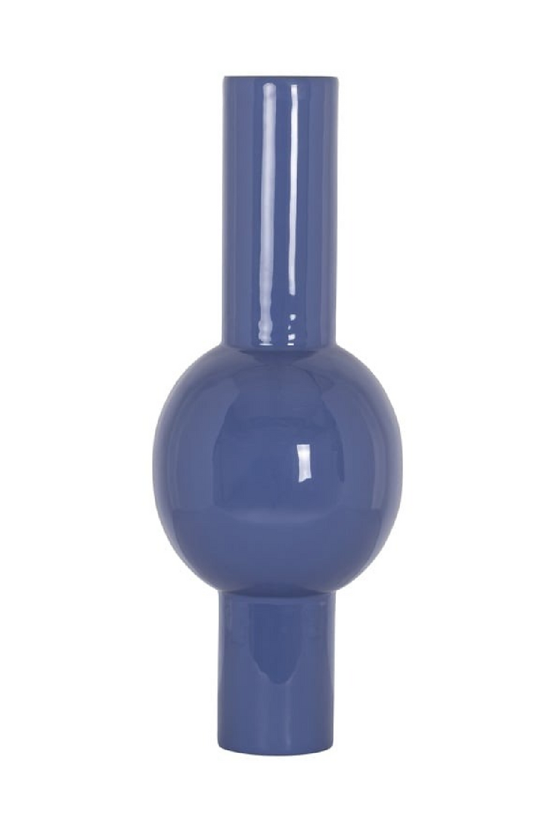 White Tubular Enamel Vase | Richmond Interiors Novee | Oroatrade.com