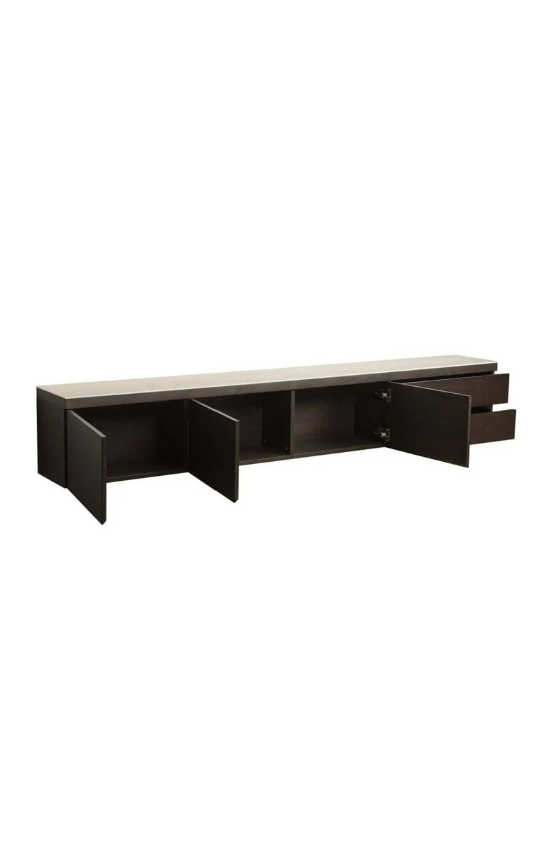 Brown Oak 3-Door TV Cabinet | Richmond Interiors Lachance | Oroatrade.com