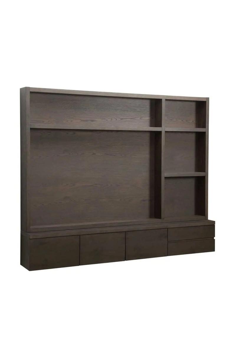 Brown Oak Tall TV Cabinet | Richmond Interiors Lachance | Oroatrade.com