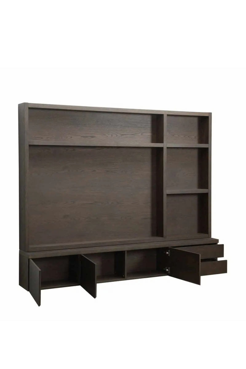 Brown Oak Tall TV Cabinet | Richmond Interiors Lachance | Oroatrade.com