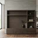 Brown Oak Tall TV Cabinet | Richmond Interiors Lachance