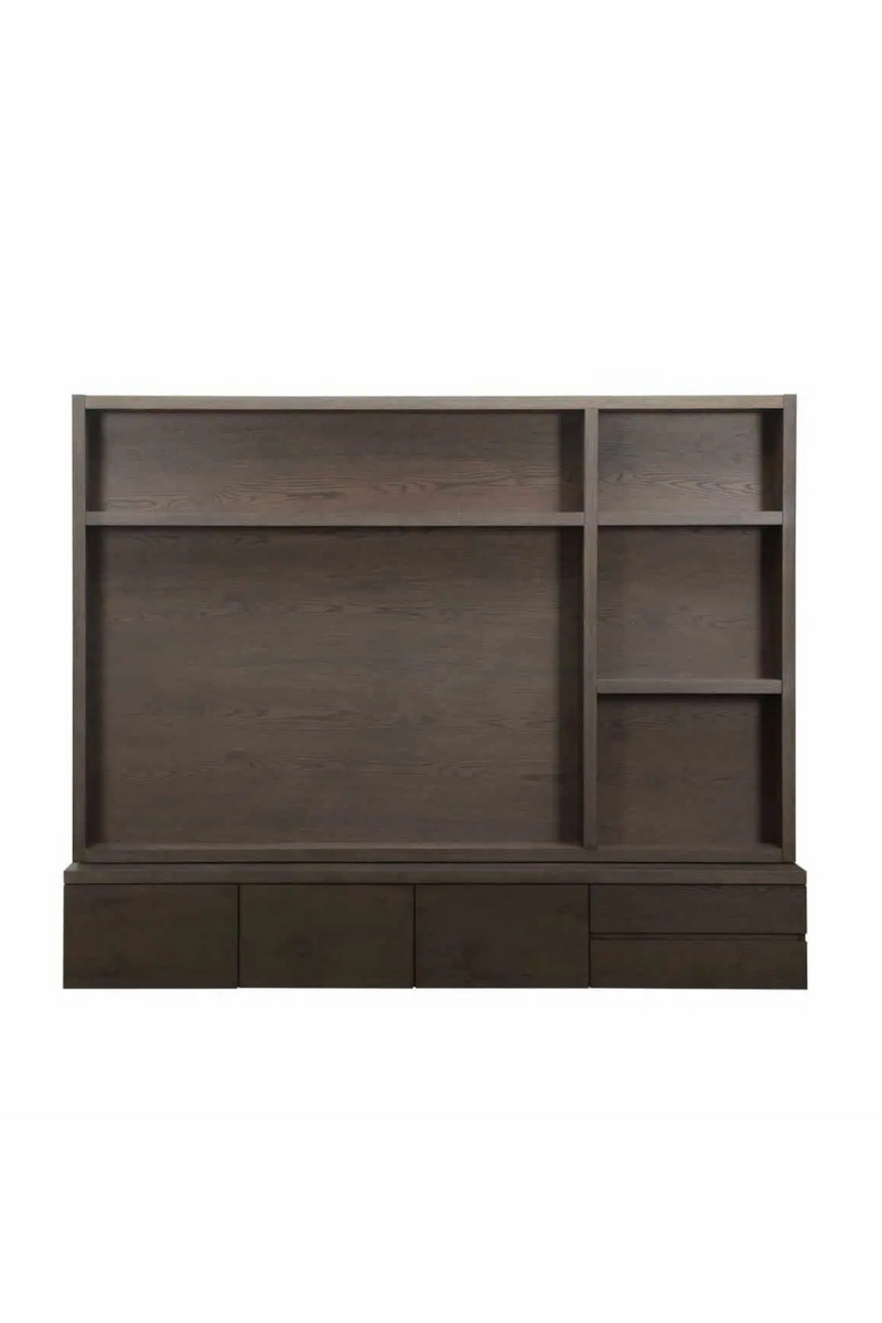 Brown Oak Tall TV Cabinet | Richmond Interiors Lachance | Oroatrade.com