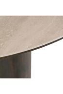 Round Brown Travertine Dining Table | Richmond Interiors Ritz | Oroatrade.com