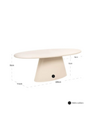 White Oval Indoor/Outdoor Dining Table | Richmond Interiors Urban Bloom | Oroatrade.com